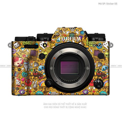 Dán Skin Máy Ảnh Fujifilm Vân Nổi Pattern Sticker 05 | UVPT22