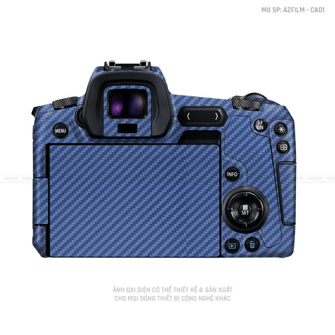 Dán Skin Carbon Blue Máy Ảnh Canon | AZFILM - CA02