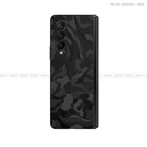 Skin Galaxy Z Fold4 Vân Camo Black | 3M2080 - SB12