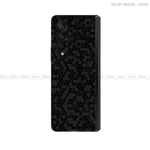 Skin Galaxy Z Fold4 Vân Tổ Ong Đen | ORACAL - HC070