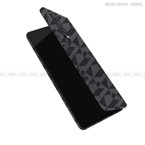 Dán Skin Galaxy Z Fold5 Vân Nổi Nordic Xám | UVPT02