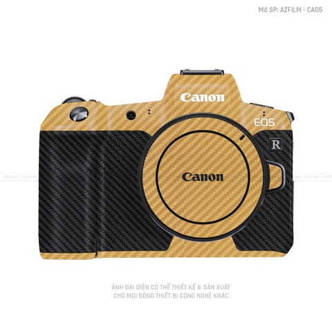 Dán Skin Carbon Vàng Máy Ảnh Canon | AZFILM - CA05