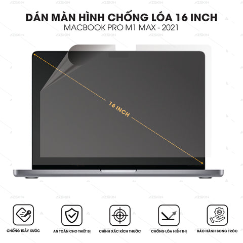 Miếng dán màn hình Macbook Pro 16 inch chống loá cho M1 - M1 Max