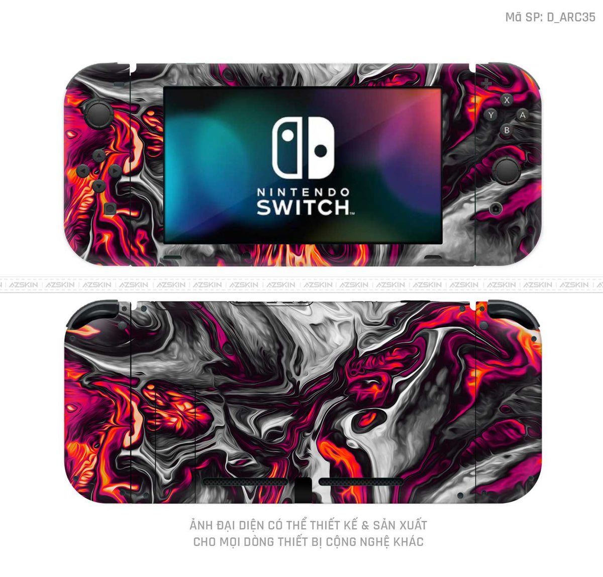 Dán Skin Máy Chơi Game Nintendo Switch Hình Nghệ Thuật Arcrylic | D_ARC35