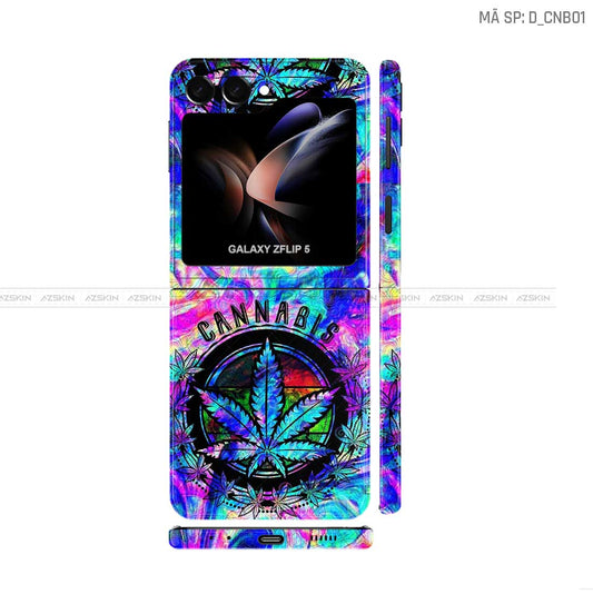 Dán Skin Galaxy Z Flip 7 Hình Canabis | D_CNB01