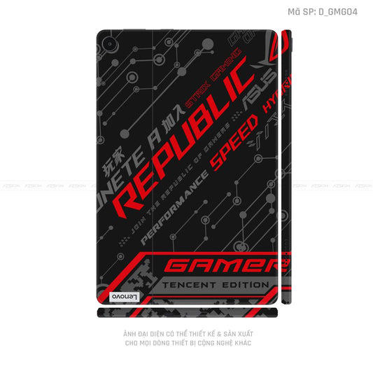 Dán Skin Máy Tính Bảng Lenovo Pad Series Hình Gaming Gear | D_GMG04