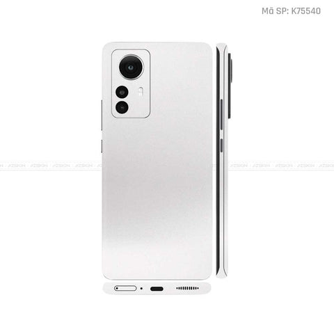 Dán Skin Xiaomi 12 Series Màu Trắng | K75540