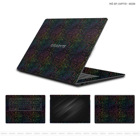 Dán Skin Laptop Gigabyte Vân Nổi Neon | UVPT19 Dán Skin Laptop Gigabyte Vân Nổi Neon | UVPT19