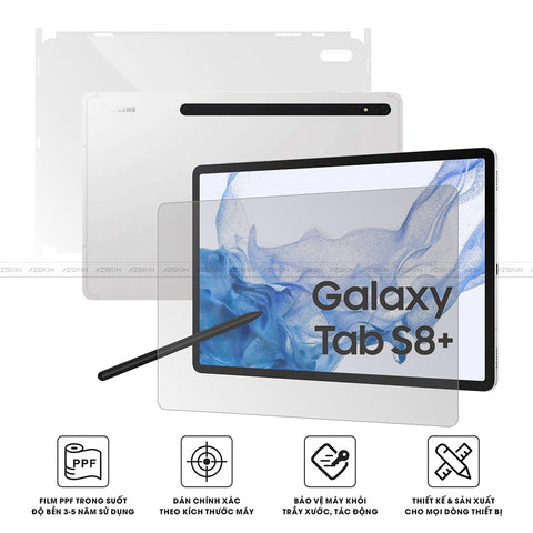 Miếng Dán Film PPF Galaxy Tab S8 Series | Full Lưng Viền