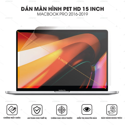 Miếng dán màn hình Macbook Pro 15 inch chất liệu pet HD