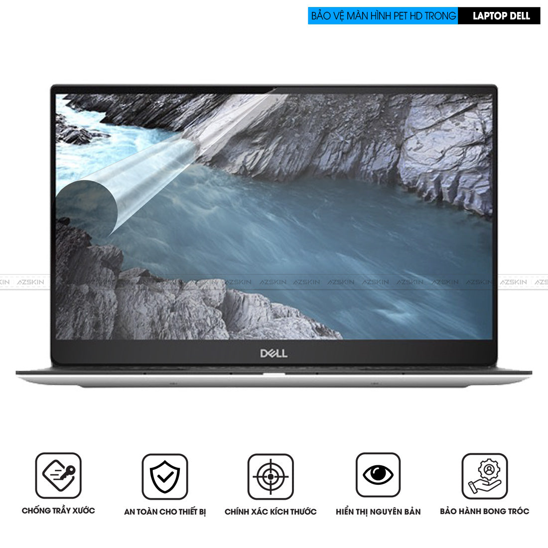 Miếng dán màn hình Laptop Dell chống xước PET HD