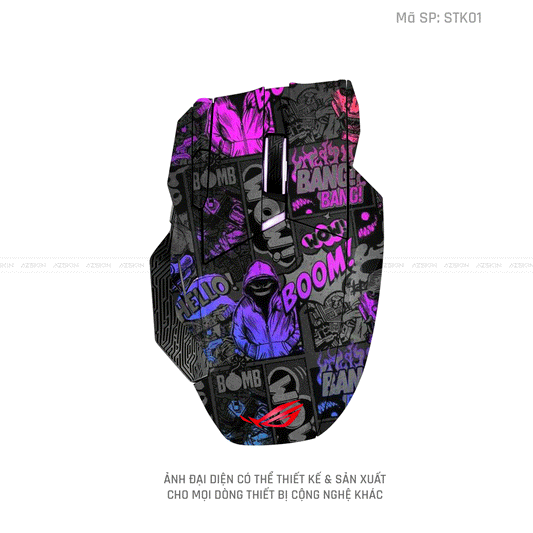 Skin Dán Chuột Asus Hình Sticker | STK01