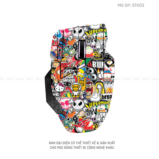 Skin Dán Chuột Asus Hình Sticker | STK03