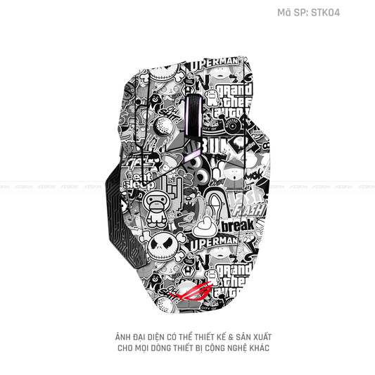 Skin Dán Chuột Asus Hình Sticker | STK04