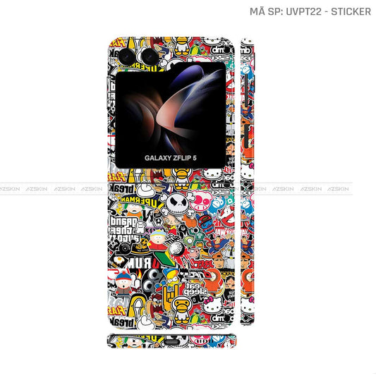 Dán Skin Galaxy Z Flip 7 Vân Sticker 01 | UVPT22