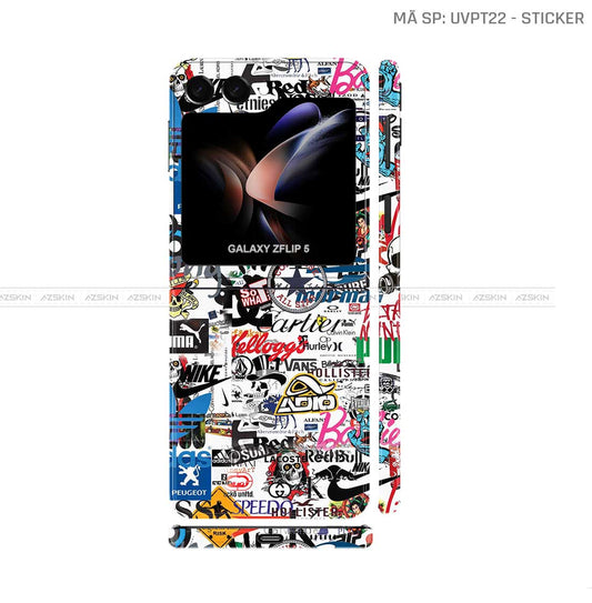 Dán Skin Galaxy Z Flip 7 Vân Sticker 04 | UVPT22