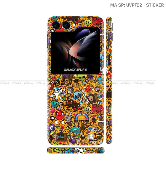 Dán Skin Galaxy Z Flip 7 Vân Sticker 05 | UVPT22