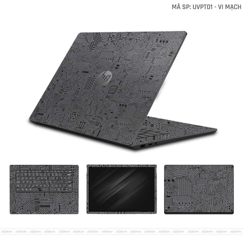 Dán Skin Laptop HP Vân Nổi Vi Mạch Xám | UVPT01