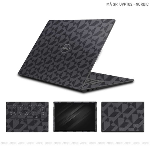 Dán Skin Laptop Dell Vân Nổi Nordic Xám | UVPT02