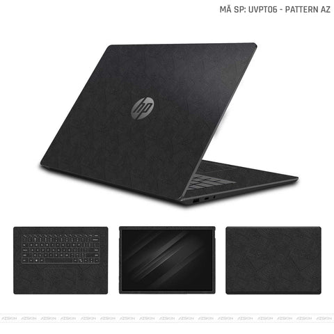 Dán Skin Laptop HP Vân Pattern AZ Đen | UVPT06