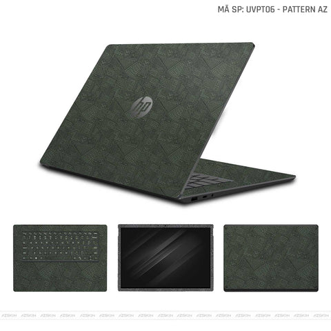 Dán Skin Laptop HP Vân Pattern AZ Xanh | UVPT06