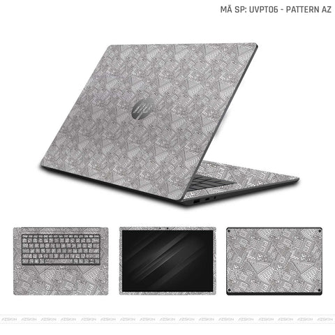 Dán Skin Laptop HP Vân Pattern AZ Trắng | UVPT06