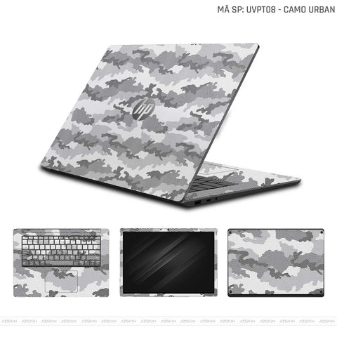 Dán Skin Laptop HP Vân Camo Urban Trắng | UVPT08