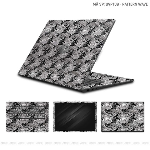 Dán Skin Laptop HP Vân Pattern Wave Trắng | UVPT09