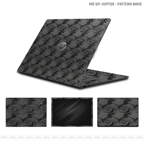 Dán Skin Laptop HP Vân Pattern Wave Xám | UVPT09