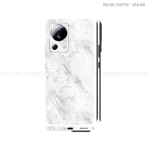 Dán Skin Xiaomi 13 Series Vân Nổi Vân Đá Trắng | UVPT10