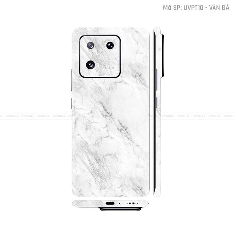 Dán Skin Xiaomi 13 Series Vân Nổi Vân Đá Trắng | UVPT10