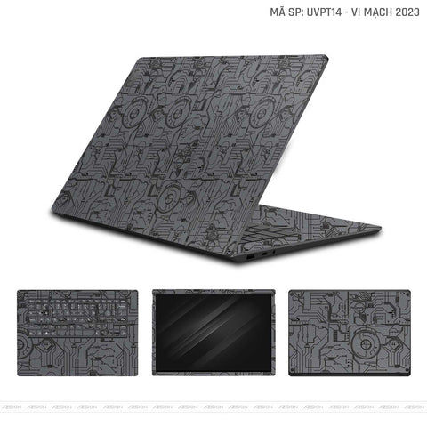 Dán Skin Laptop Lenovo Vân Vi Mạch 2023 Xám | UVPT14