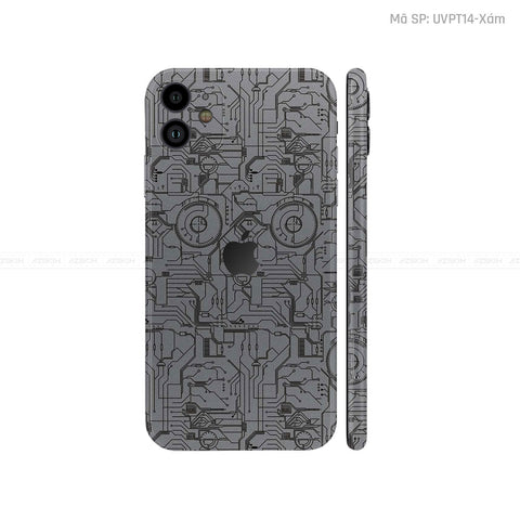 Dán Skin IPhone 11 Series Vân Vi Mạch 2023 Xám | UVPT14 Dán Skin IPhone 11 Series Vân Vi Mạch 2023 Xám | UVPT14