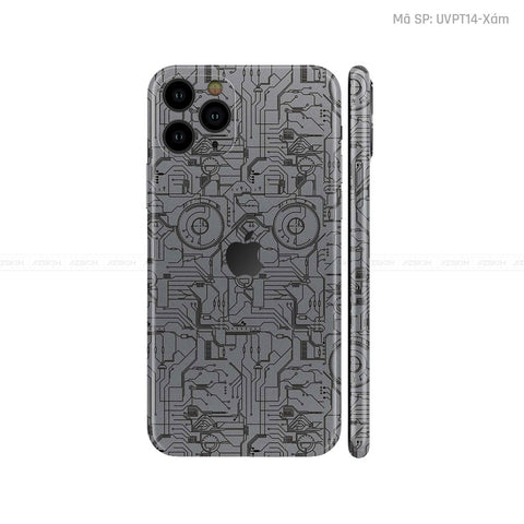 Dán Skin IPhone 11 Series Vân Vi Mạch 2023 Xám | UVPT14 Dán Skin IPhone 11 Series Vân Vi Mạch 2023 Xám | UVPT14