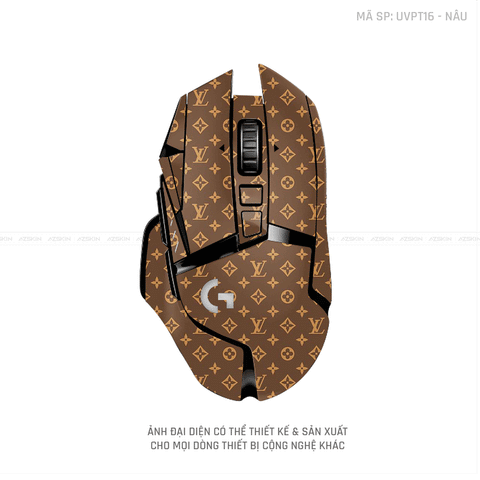 Skin Dán Chuột Logitech Vân Nổi Vân LV Nâu | UVPT16 Skin Dán Chuột Logitech Vân Nổi Vân LV Nâu | UVPT16