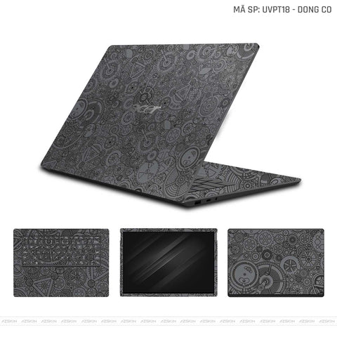 Dán Skin Laptop Acer Vân Động Cơ Xám | UVPT18