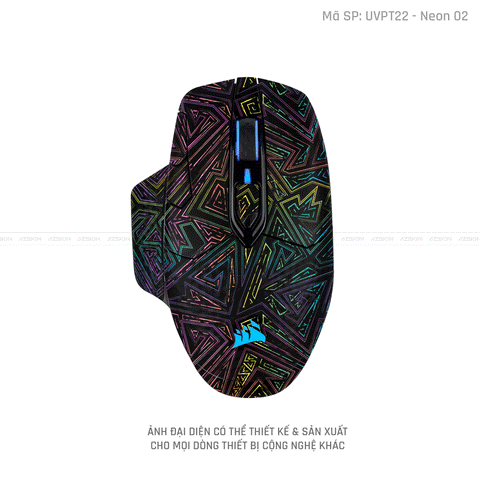 Skin Dán Chuột Corsair Vân Nổi Hình Neon - 02 | UVPT22 Skin Dán Chuột Corsair Vân Nổi Hình Neon - 02 | UVPT22