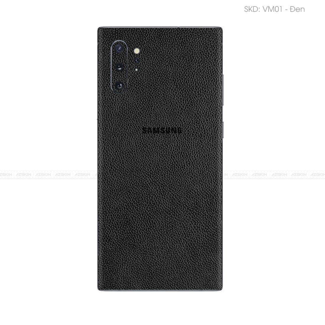 Miếng Dán Da Samsung Note 10 Series Vân Mil Đen | VM01