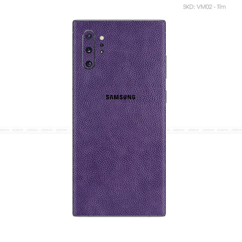 Miếng Dán Da Samsung Note 10 Series Vân Mil Tím | VM02
