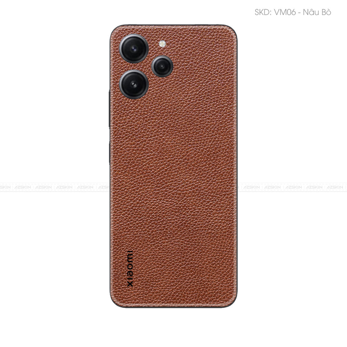 Miếng Dán Da Xiaomi Note 12 Series Vân Mil Nâu | VM06