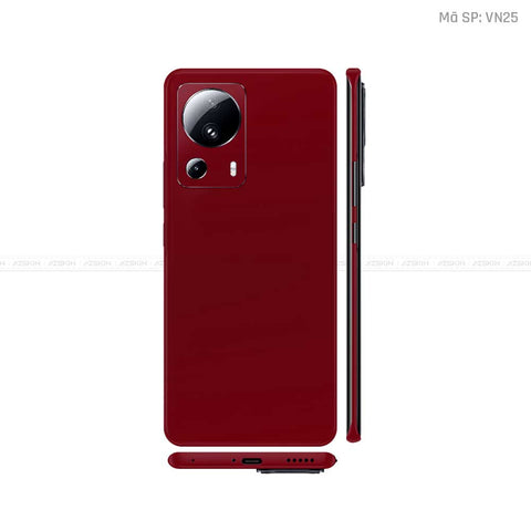 Dán Skin Xiaomi 13 Series Màu Dark Red Vinyl | VN25