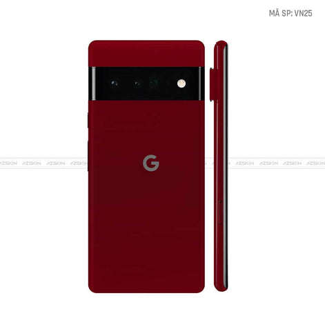 Dán Skin Google Pixel 6 Series Màu Dark Red Vinyl | VN25