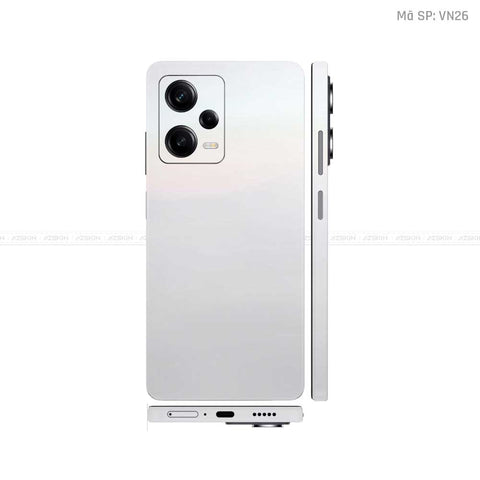 Dán Skin Xiaomi Redmi Note 12 Series Màu Trắng Ngọc Trai Vinyl | VN26