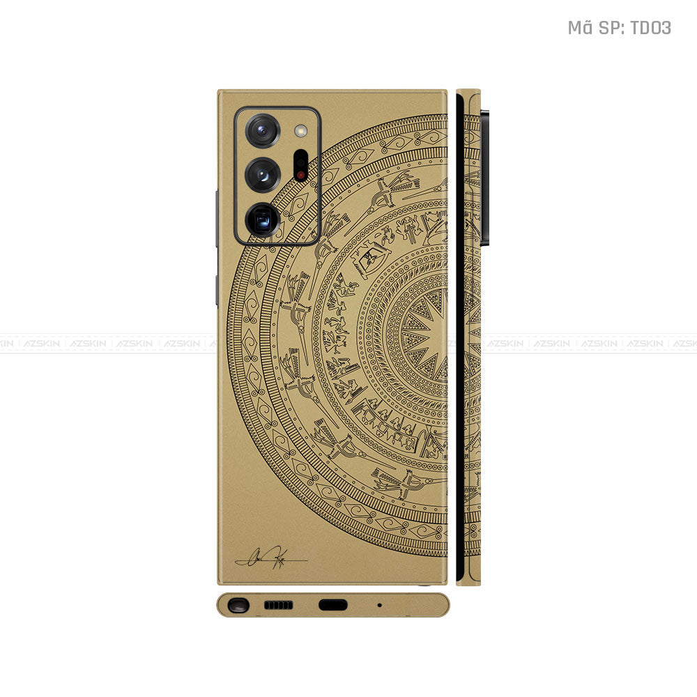 Dán Skin Galaxy Note 20 Series Vân Nổi Trống Đồng Vàng | TD03