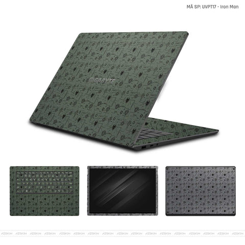 Dán Skin Laptop Gigabyte Vân Nổi Vân Iron Man | UVPT17 Dán Skin Laptop Gigabyte Vân Nổi Vân Iron Man | UVPT17