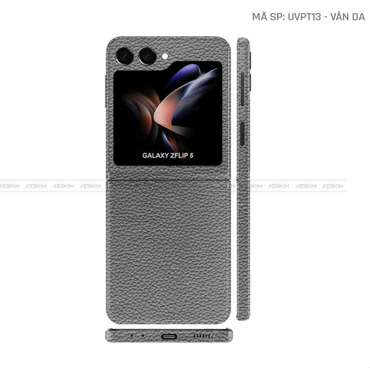 Dán Skin Galaxy Z Flip 7 Vân Da Xám | UVPT13