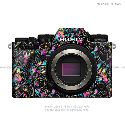 Dán Skin Máy Ảnh Fujifilm Vân Nổi Pattern Neon 01 | UVPT19