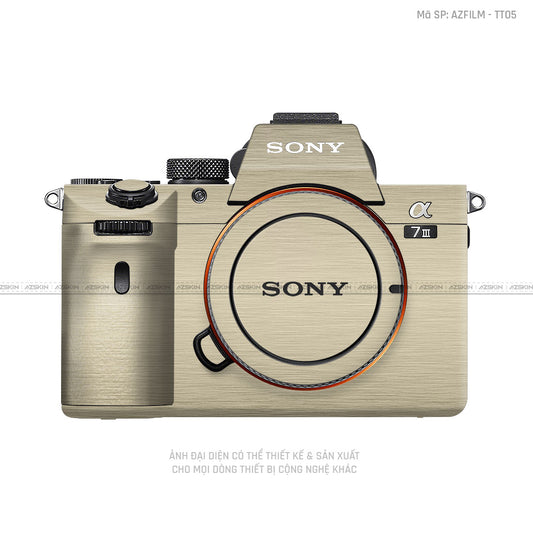 Dán Skin Máy Ảnh Sony Vân Titan Vàng Xước | AZFILM - TT05