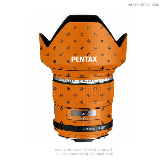 Dán Skin Ống Kính Pentax Vân Nổi Pattern ICon Cam | UVPT04
