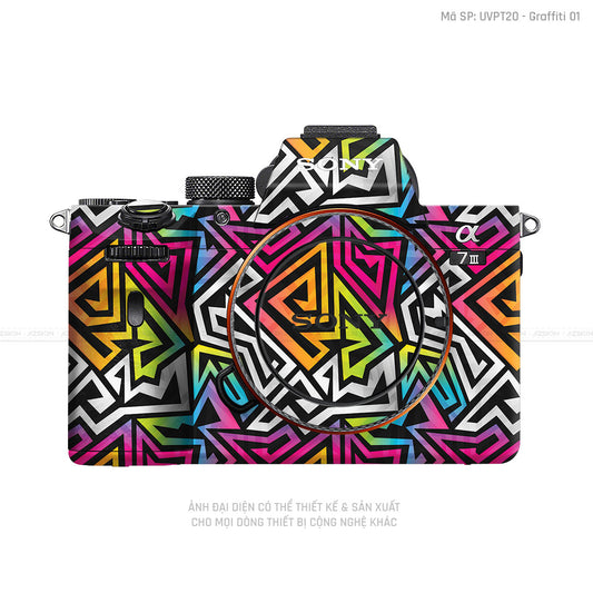 Dán Skin Máy Ảnh Sony Vân Nổi Graffiti 01 | UVPT20